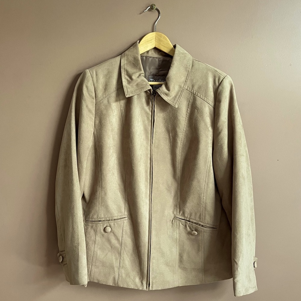 TanJay Women’s Suede Full Zip Jacket